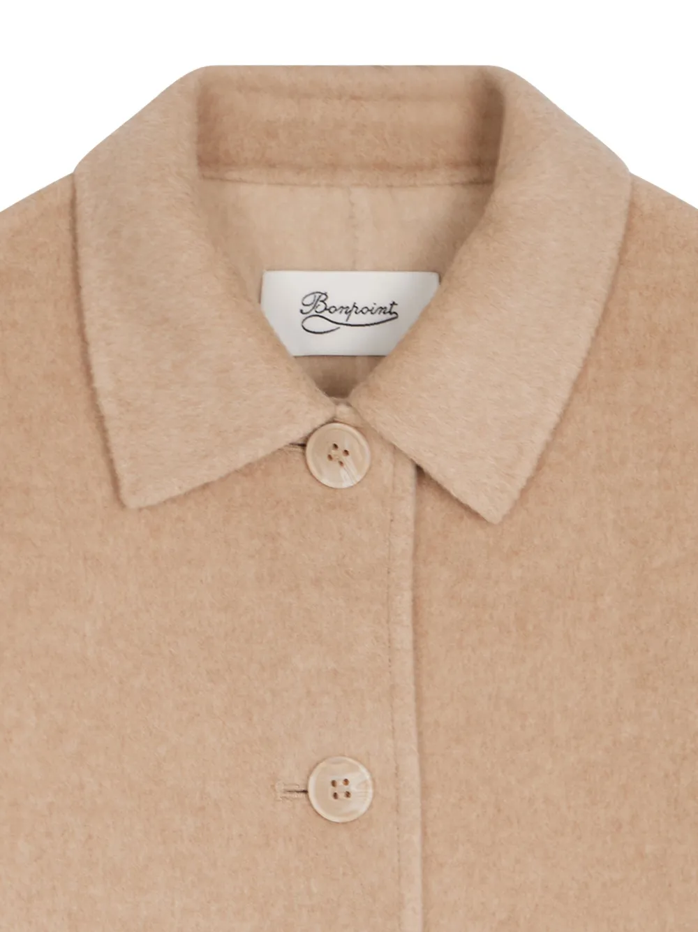 Bonpoint Gracie jas met enkele rij knopen Beige