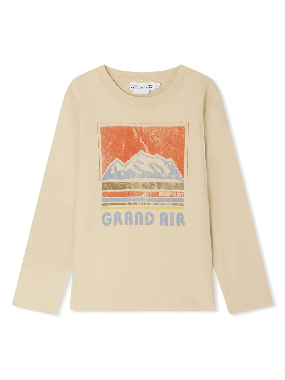 Bonpoint Tadda long-sleeve organic-cotton T-shirt - Neutrals