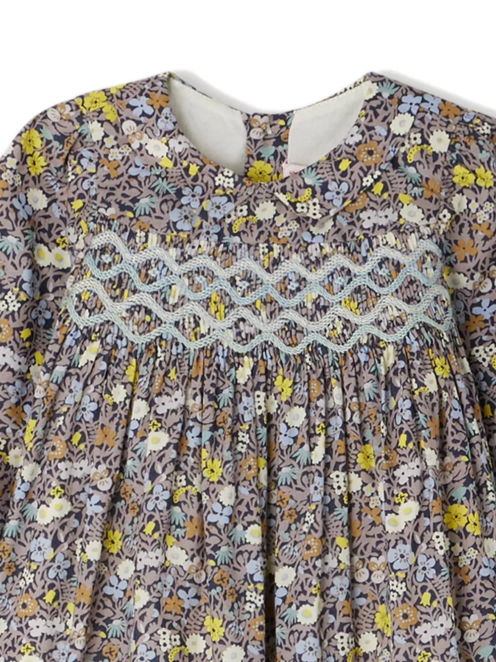 Bonpoint floral-print smocked-panel Dress | Yellow | FARFETCH