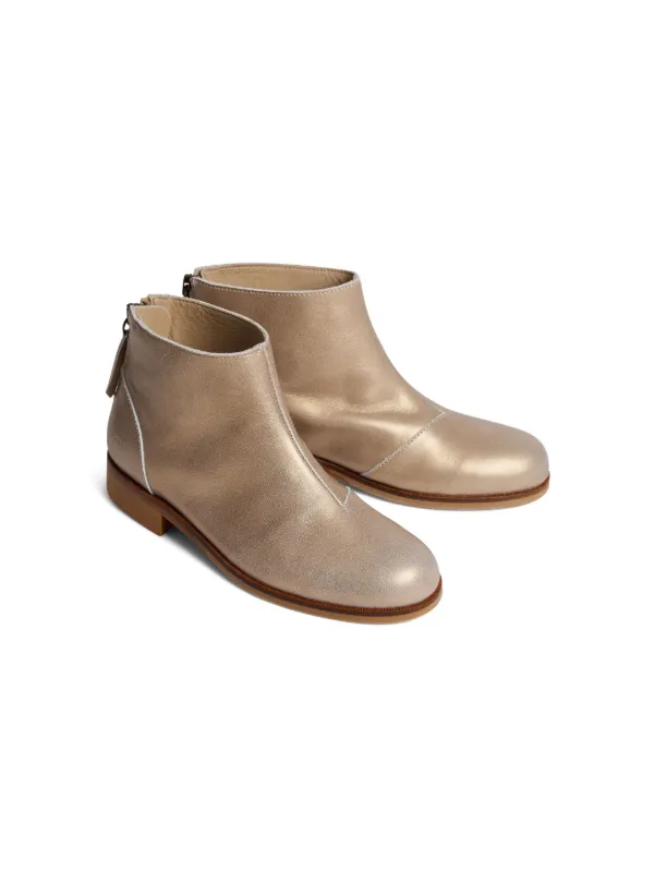 Bonpoint Giara Leather Ankle Boots Gold FARFETCH ID
