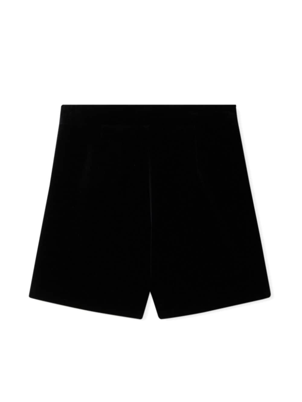 Bonpoint Flash fluwelen shorts - Zwart