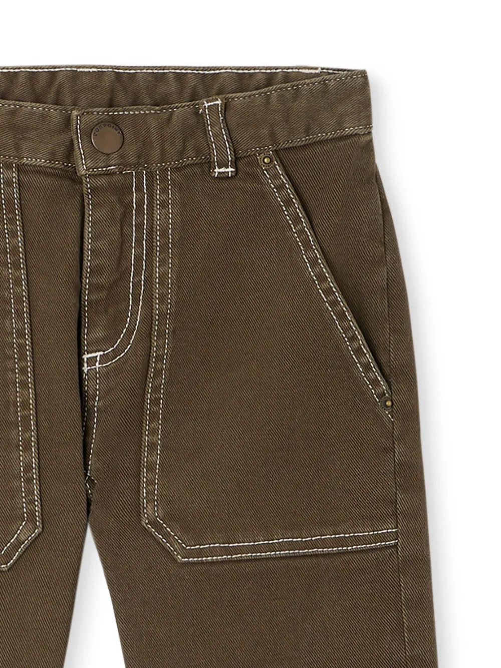 Bonpoint Gael straight cargo jeans Groen