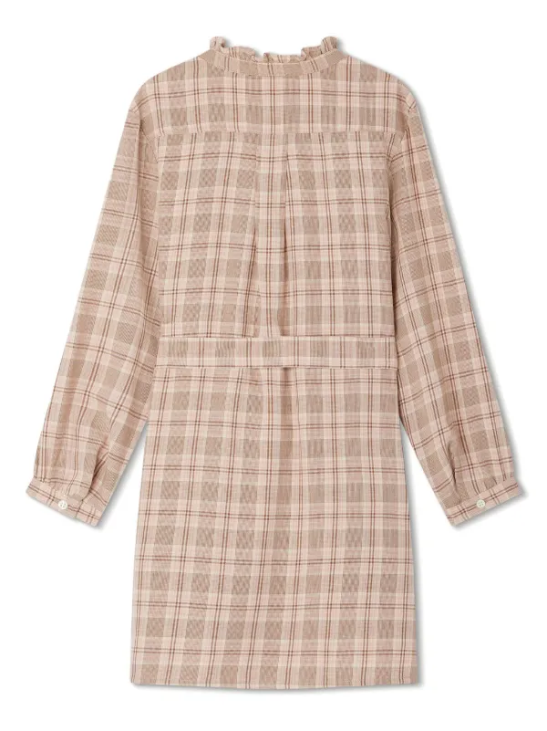 チェック柄 半袖ワンピース ボンポワン Bonpoint チェック ワンピース | ピンク | FARFETCH JP