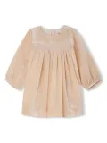 Bonpoint Felicie velvet dress - Neutrals