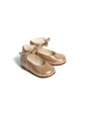 Bonpoint bow-detail leather ballerinas - Gold