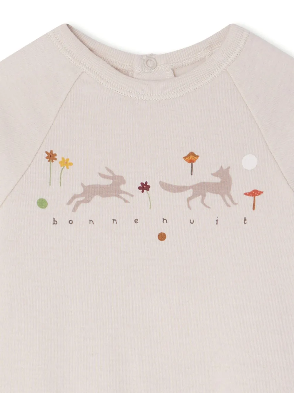 Bonpoint Tif katoenen pyjama met print Beige