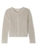 Bonpoint Gabriela rib-knit wool-cashmere cardigan - Neutrals