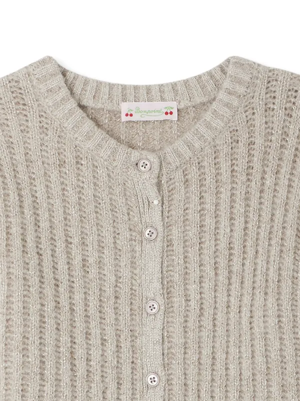 Bonpoint Grey Cashmere hotsell Cardigan