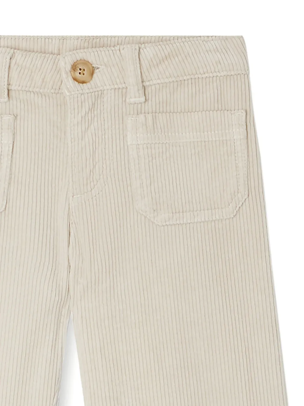 Bonpoint Junon flared ribfluwelen broek Beige