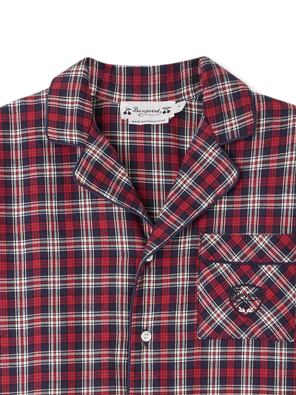 Bonpoint Dormeur geruite pyjama Rood