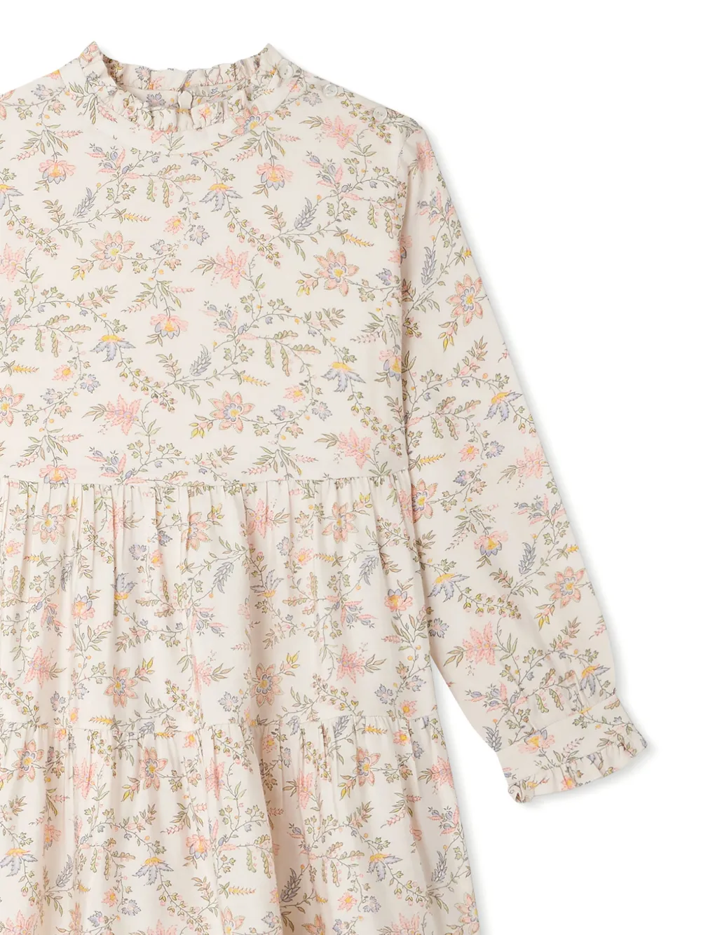 Bonpoint Jurk met bloemenprint Beige
