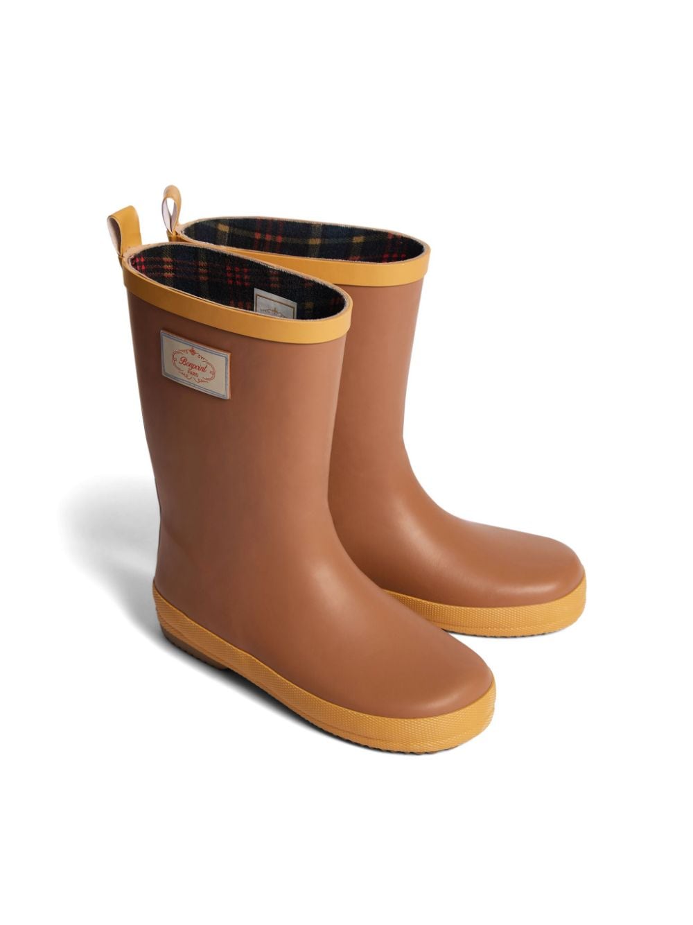 Bonpoint logo patch wellingtons Brown