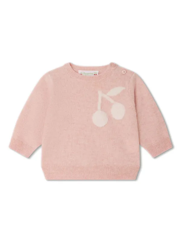 Bonpoint Almire チェリージャカード プルオーバー | ピンク | FARFETCH JP 