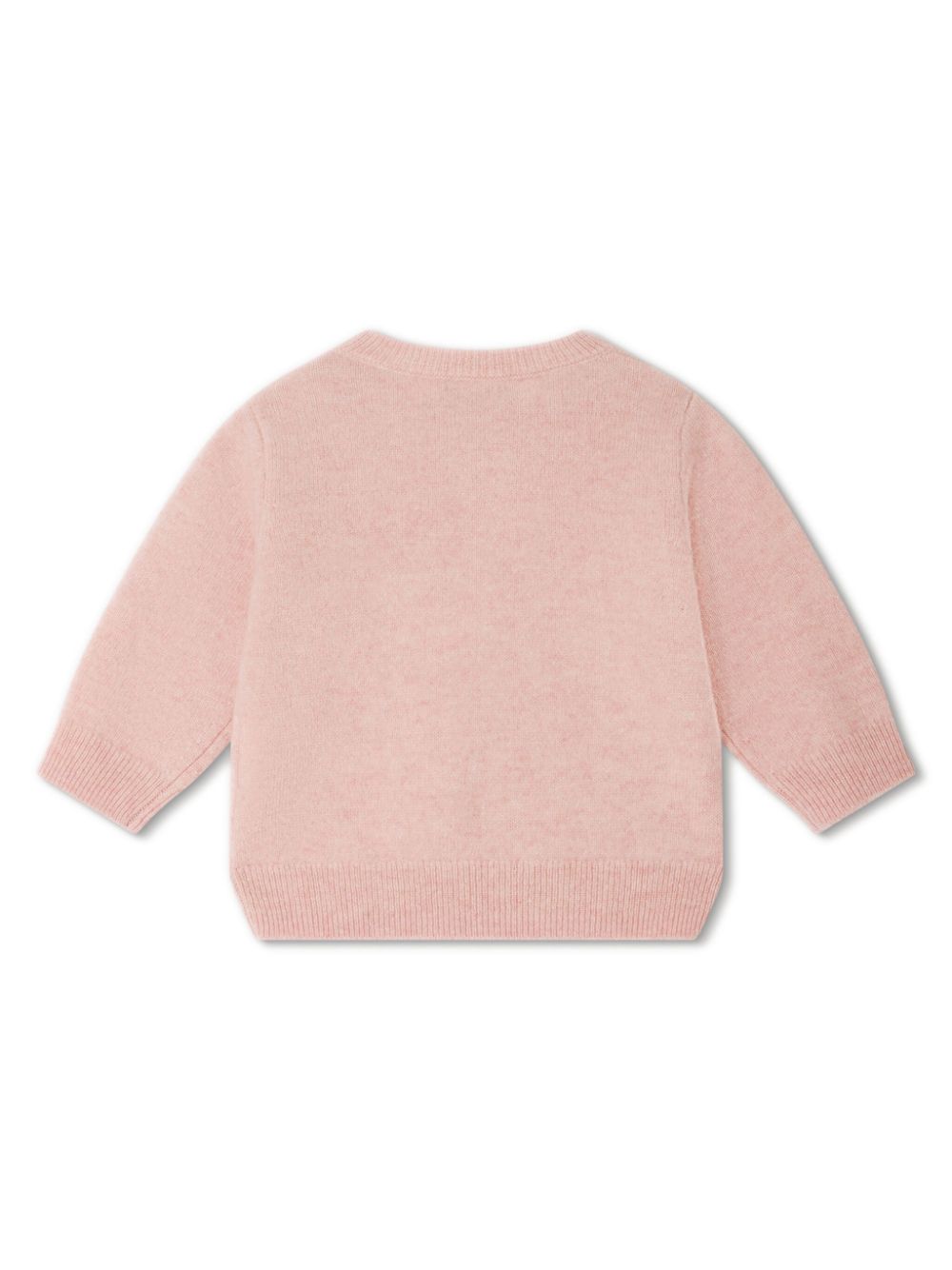 Bonpoint Almire trui met kersen jacquard - Roze