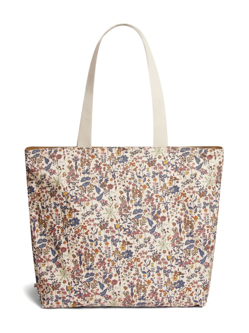 Bonpoint Newbaggy katoenen shopper met print - Beige