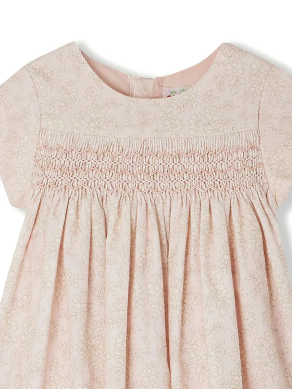 Bonpoint Katoenen jurk met bloemenprint Roze