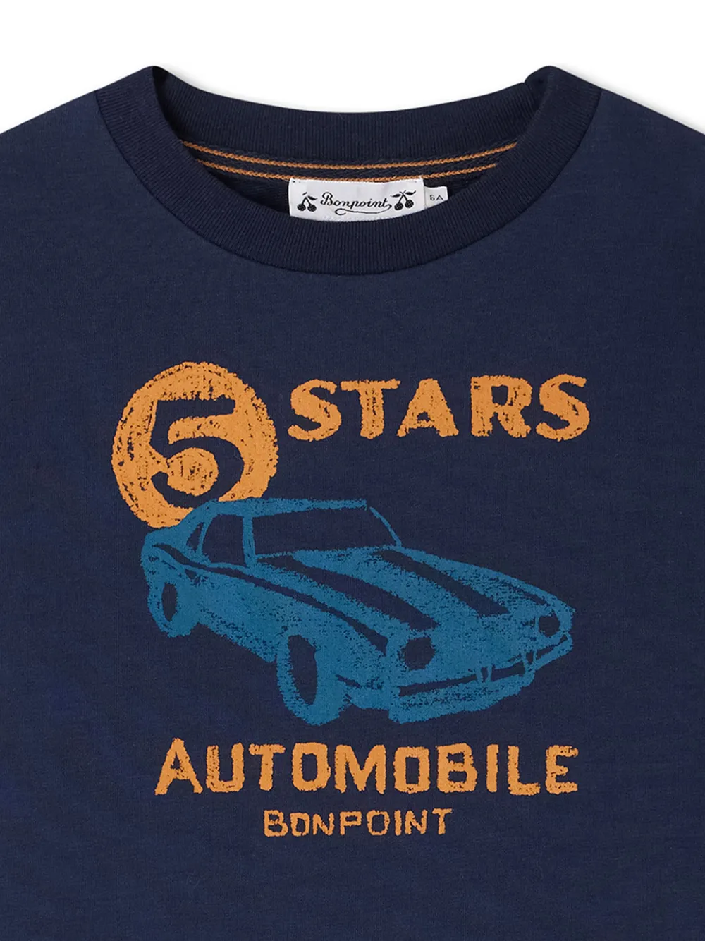 Bonpoint Bartholome T-shirt met autoprint Blauw