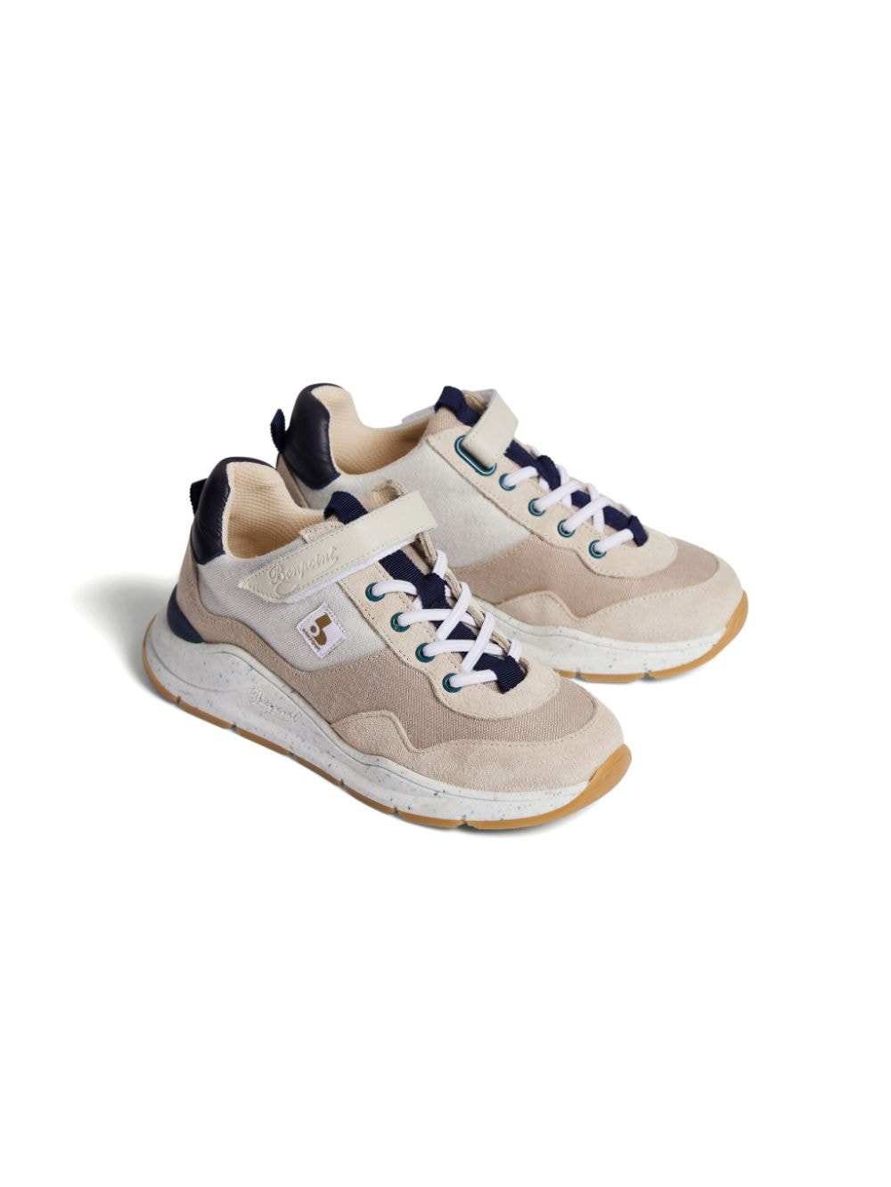 Bonpoint Sneakers met vlakken Beige