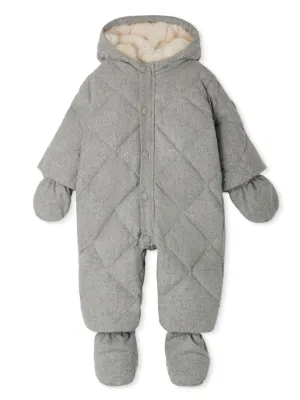 Moncler Enfant フーデッド ロンパース | ブルー | FARFETCH JP