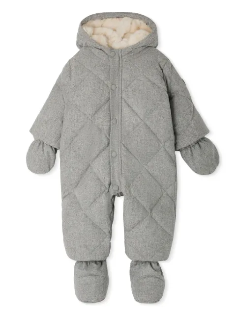Bonpoint padded hooded romper