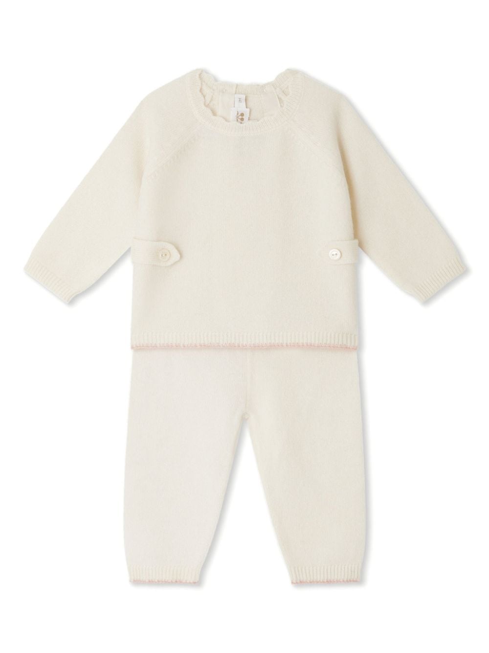 Bonpoint Babies' Gardina Cashmere Trouser Set In Neutral