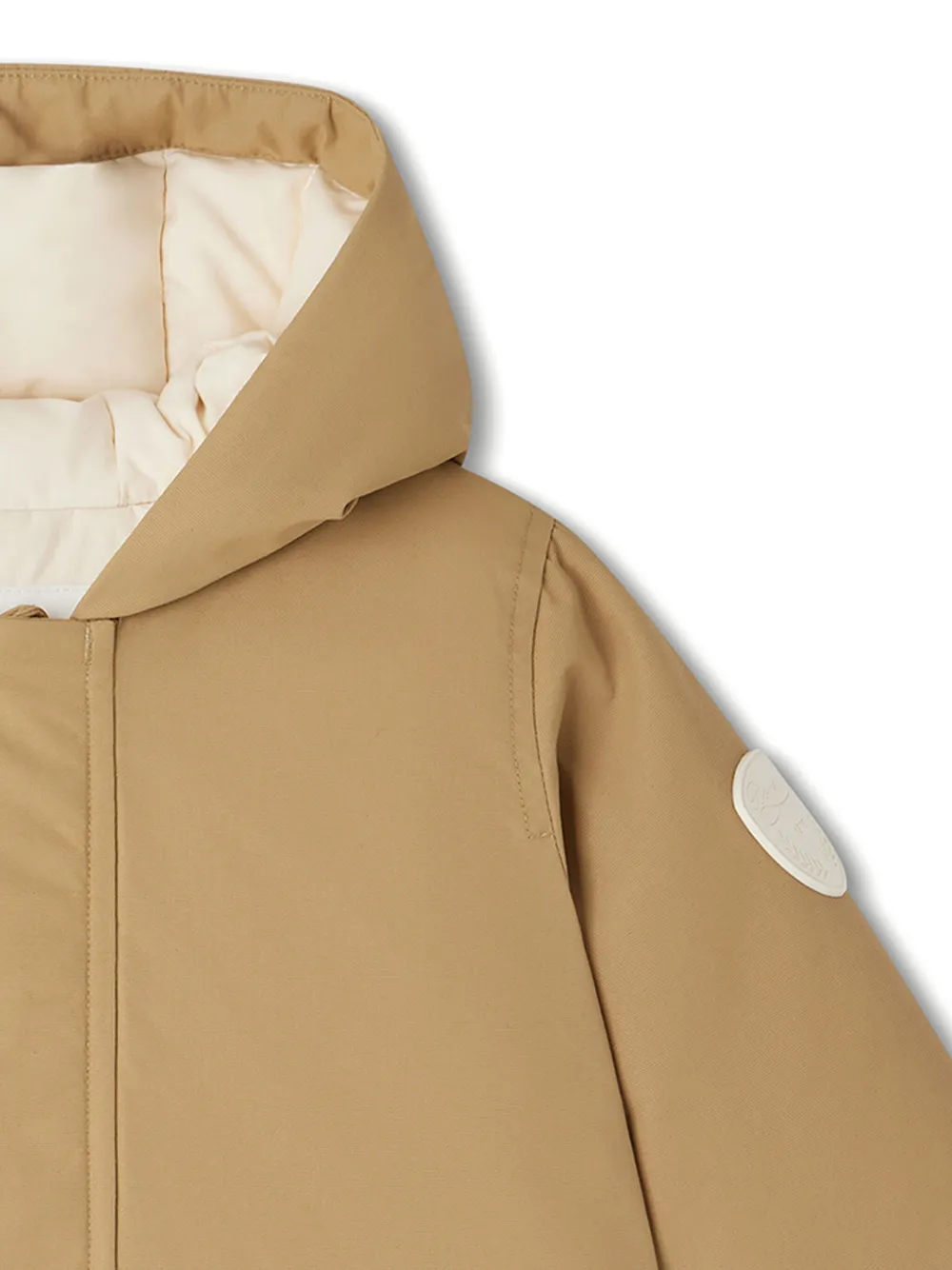 Bonpoint Galaxy parka met logopatch Bruin
