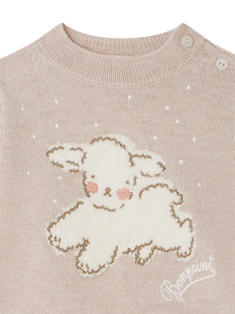Bonpoint Almire wollen trui Beige