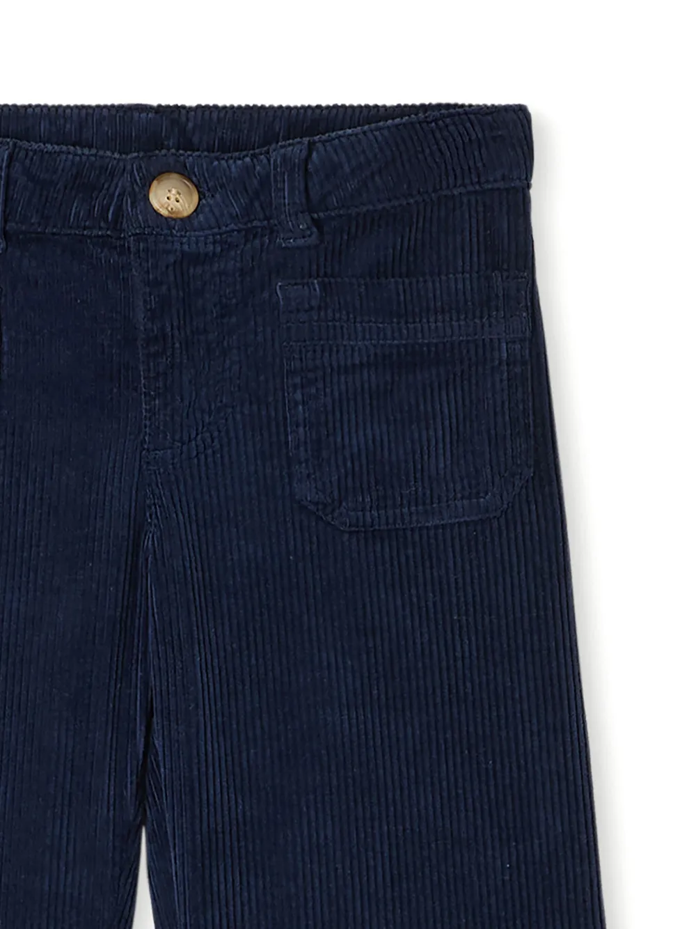 Bonpoint Junon flared ribfluwelen broek Blauw
