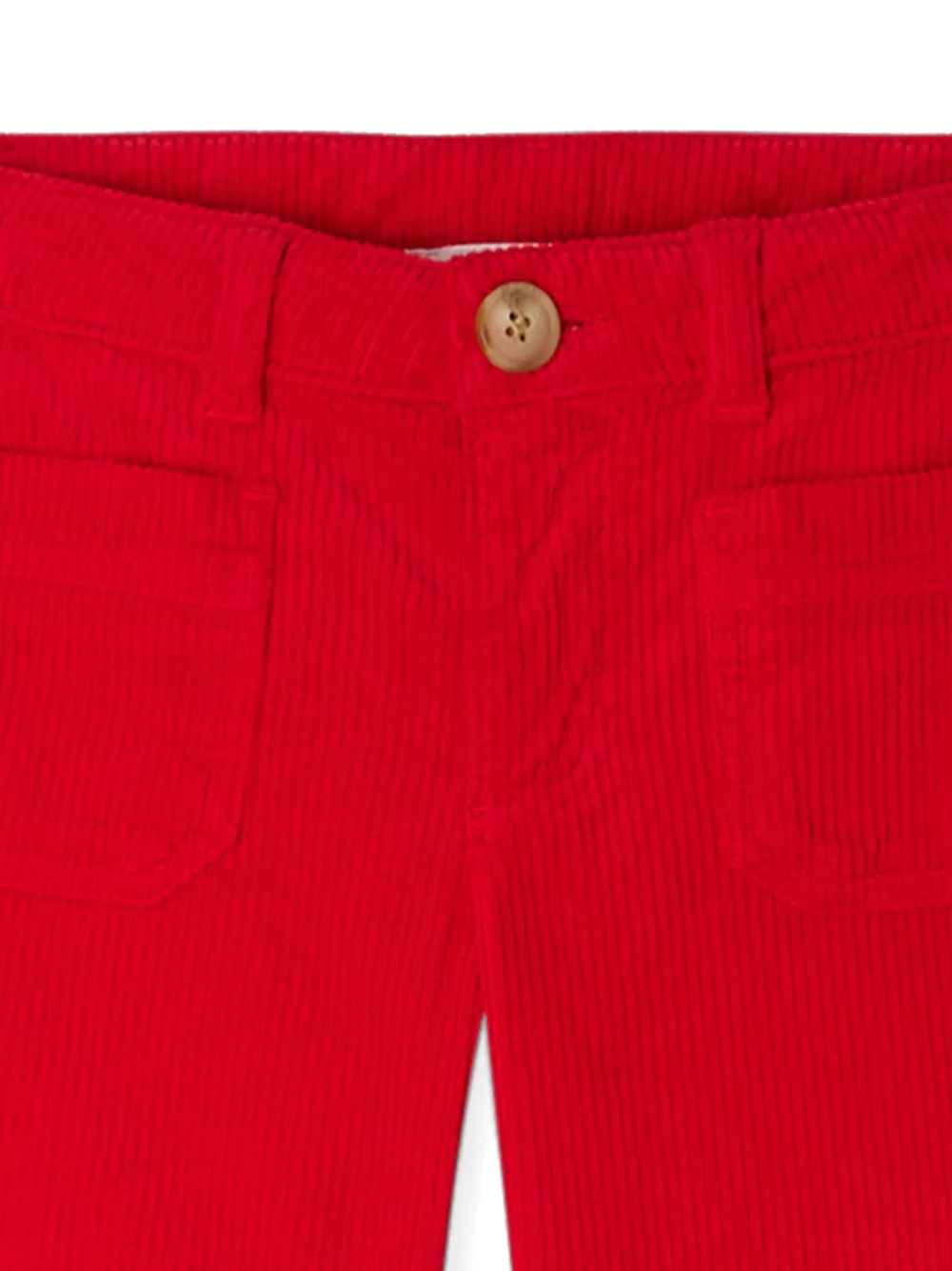 Bonpoint Junon flared ribfluwelen broek Rood