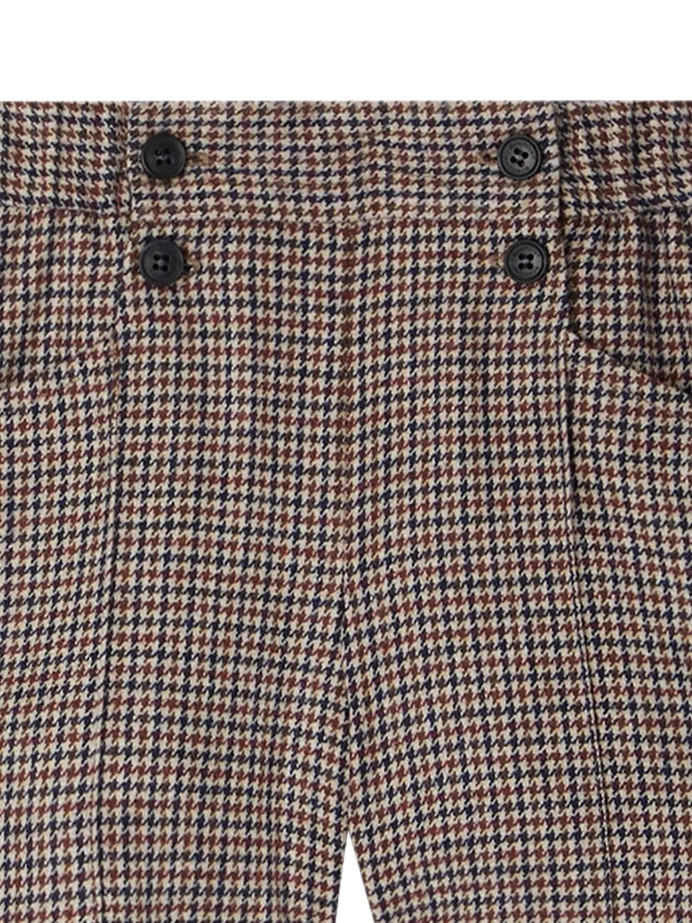Bonpoint Diplome shorts met pied-de-poule print Bruin