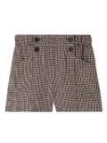 Bonpoint Diplome houndstooth-check shorts - Brown