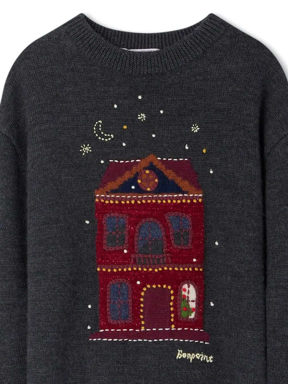 Bonpoint Intarsia trui Grijs