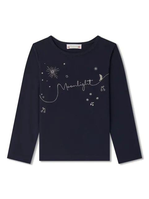 Bonpoint logo-embroidered long-sleeve T-shirt