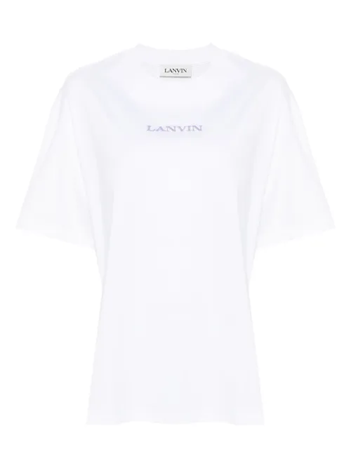 T-shirt en coton à logo brodé - Lanvin - Modalova
