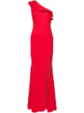 Ana Radu ruffle-detail one-shoulder dress - Red