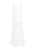 Ana Radu floral-appliqué dress - White