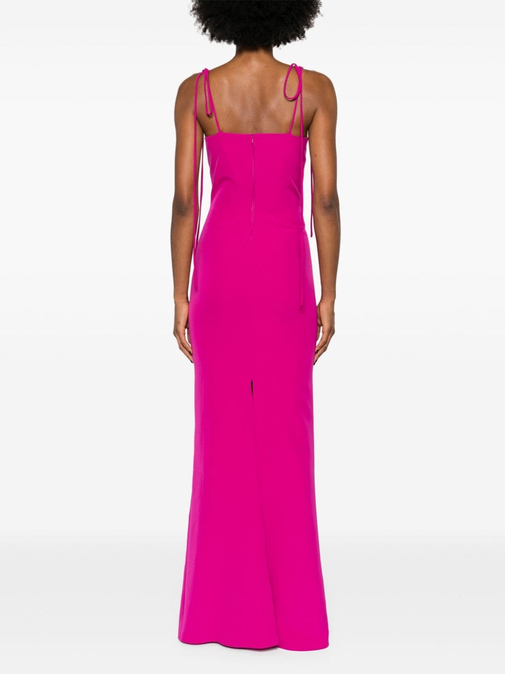 Shop Ana Radu V-neck Maxi Dress In Pink