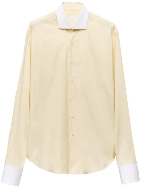 Prada contrasting-collar cotton shirt 