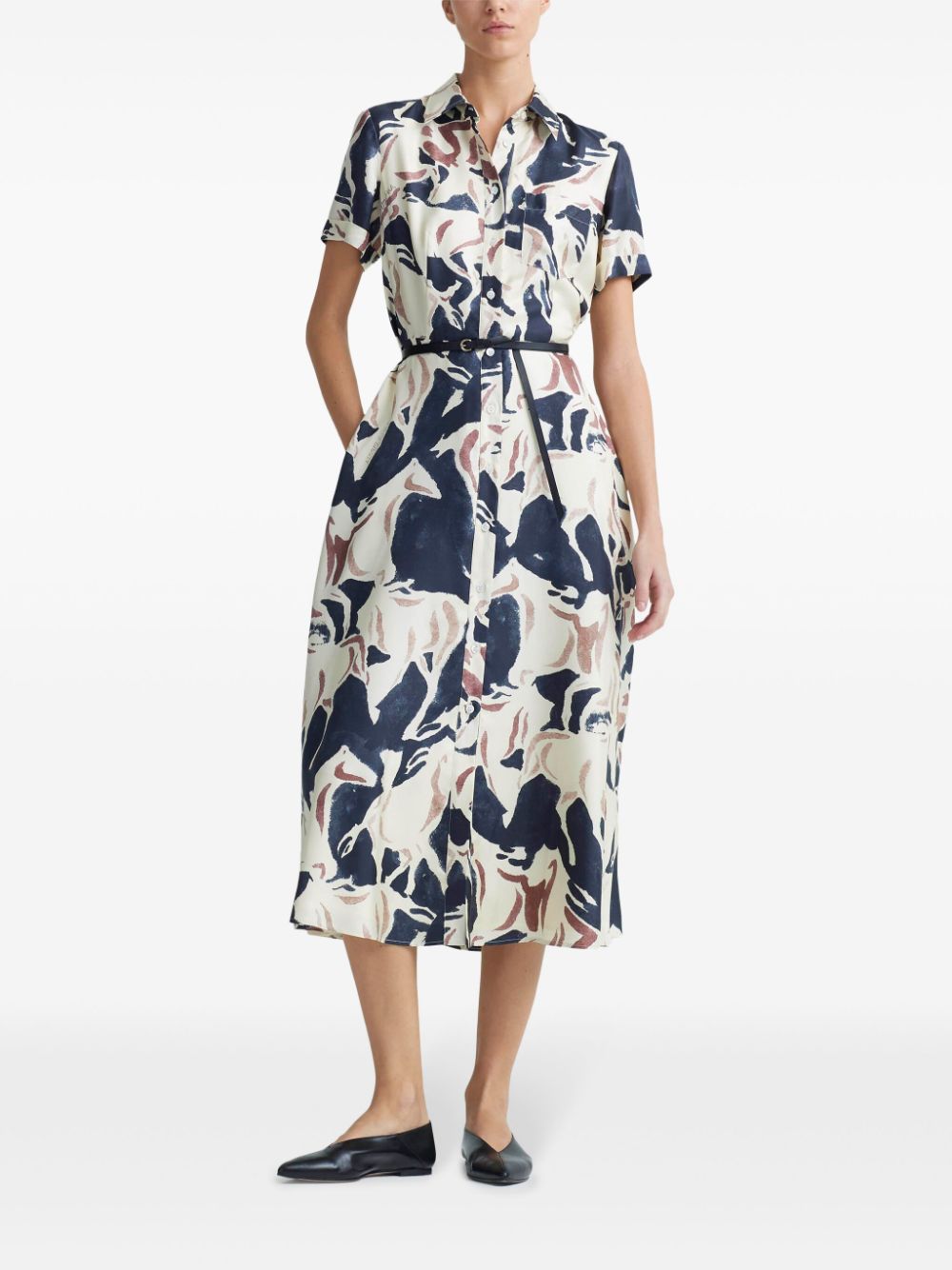 Shop Altuzarra Kiera Floral Patterned Dress In Black