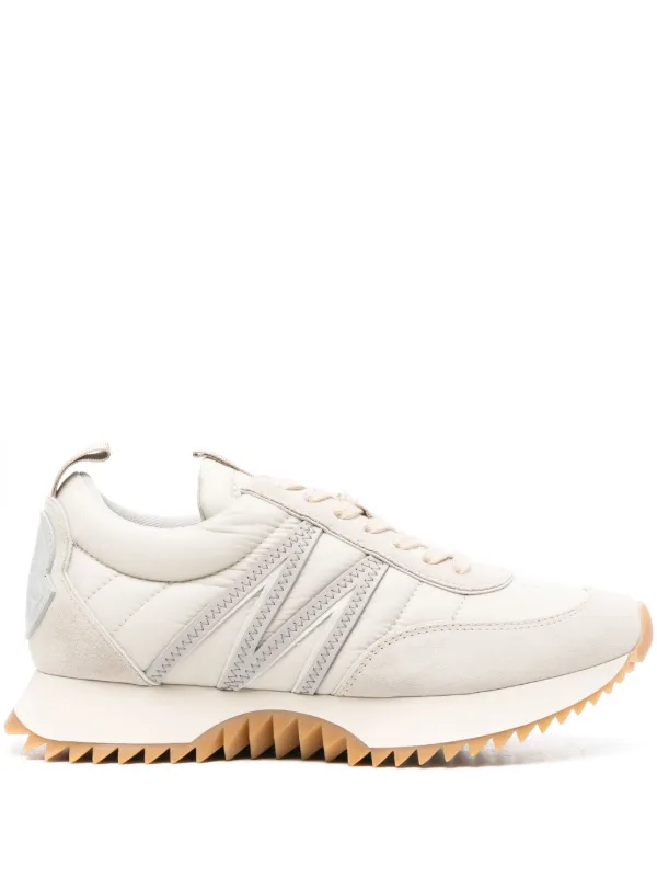 Moncler Pacey Quilted Sneakers in Neutrals