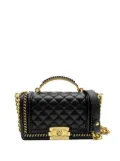 CHANEL Pre-Owned 2021-2023 Small Lambskin Boy Top Handle satchel - Black