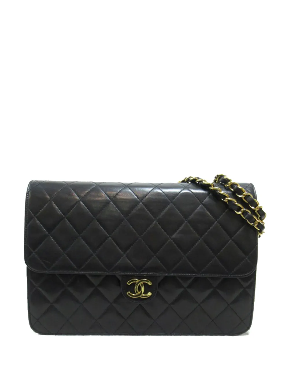 CHANEL Pre-Owned 1991-1994 CC Quilted Lambskin Single Flap crossbody bag – Black