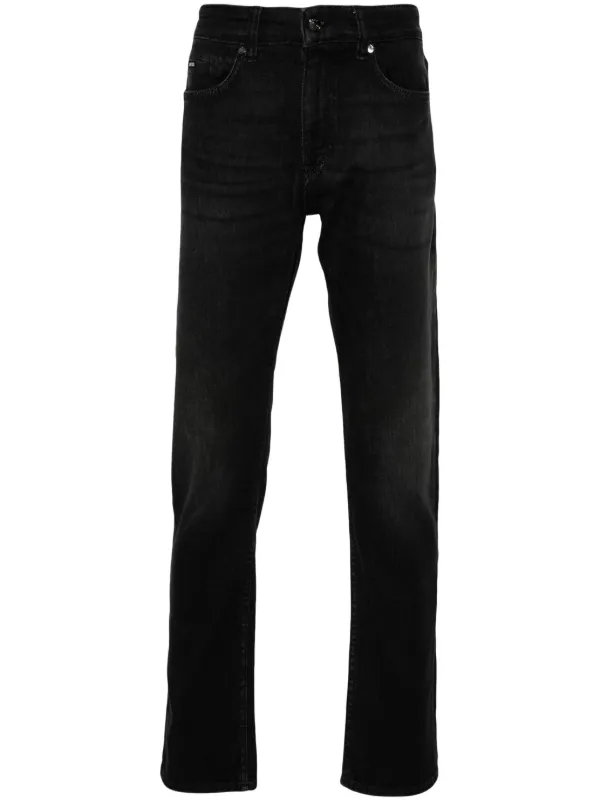 BOSS mid-rise slim-fit Jeans Black FARFETCH IN
