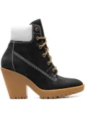 Maison Margiela 100mm lace-up suede boots - Black