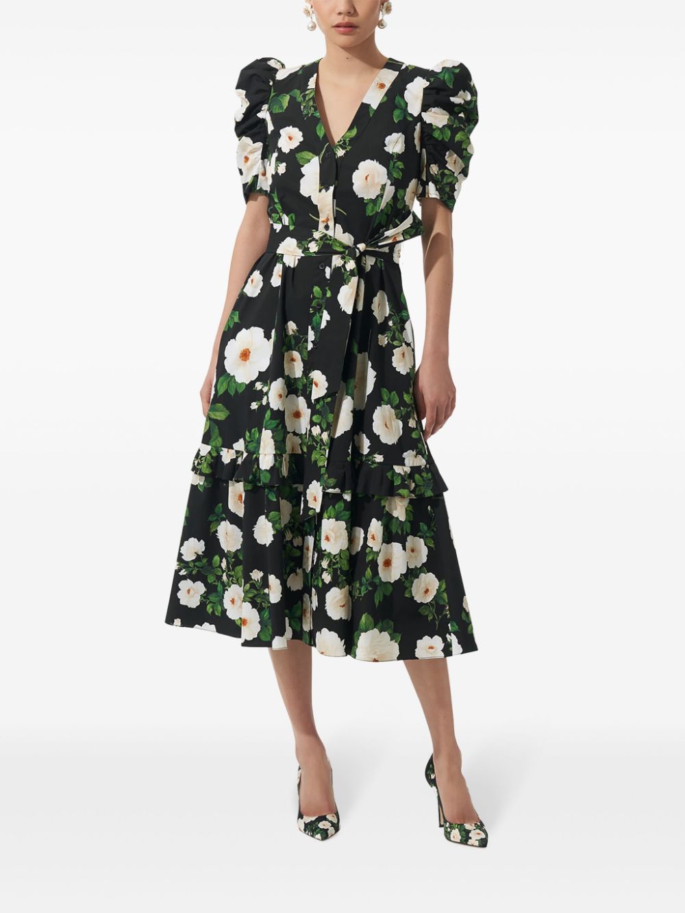 Carolina Herrera Katoenen mini-jurk - Zwart