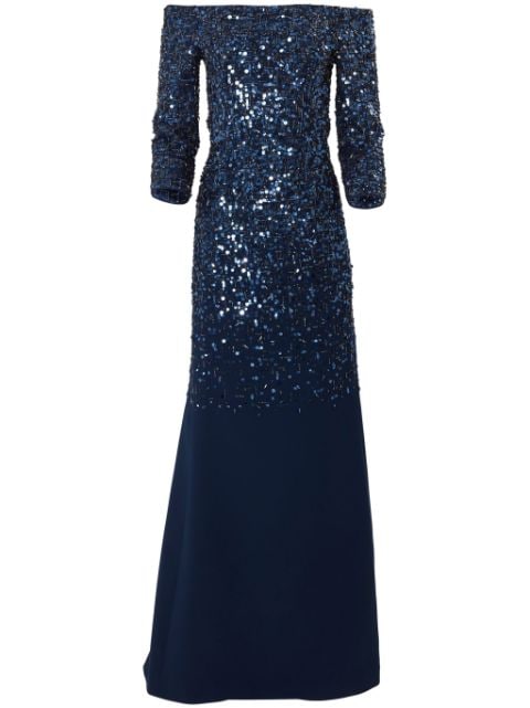 Carolina Herrera sequin-embellished off-shoulder gown