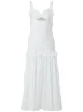 Carolina Herrera ruched drop-waist midi dress - White