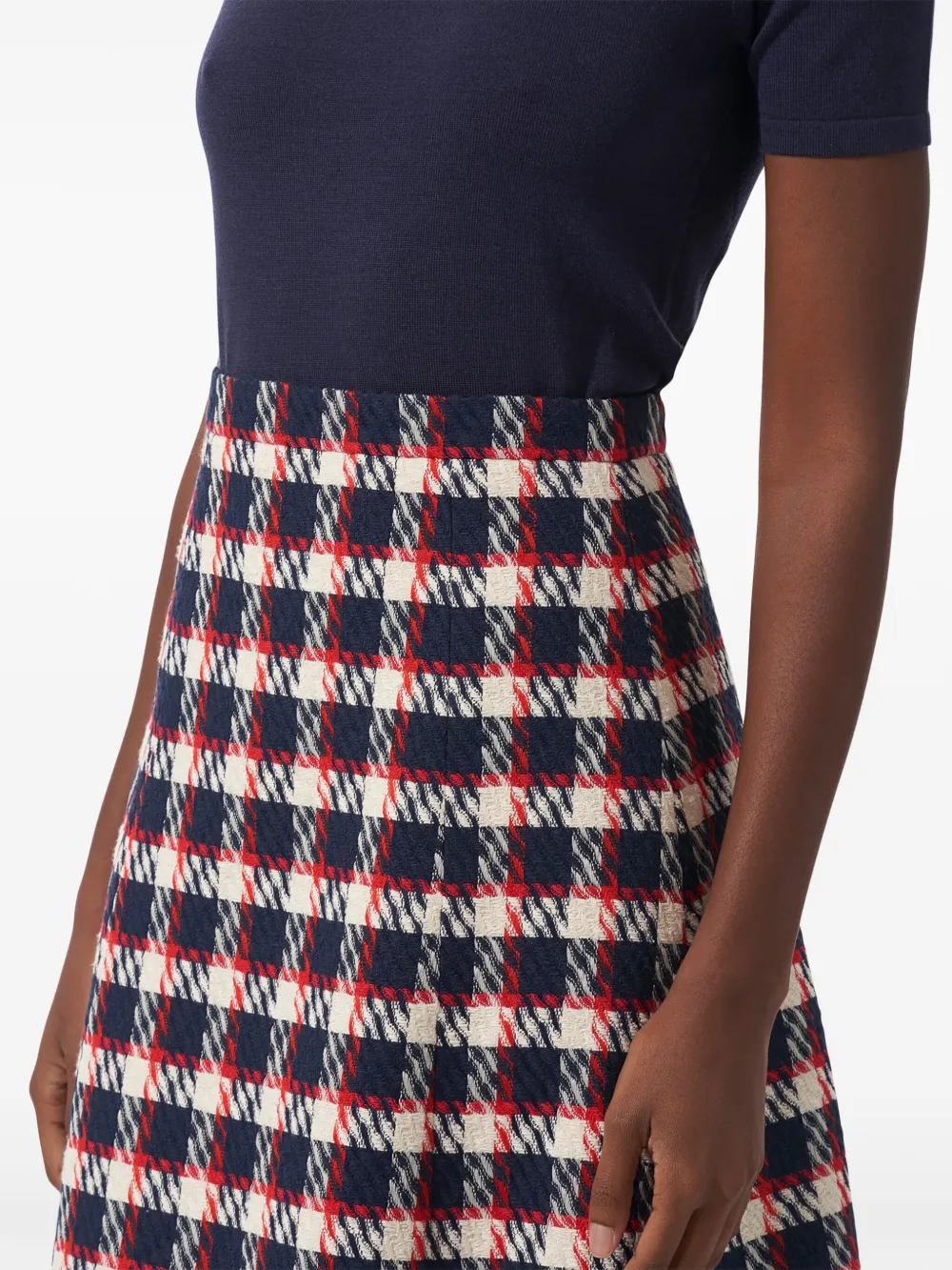 Carolina Herrera Tweed A-lijn mini-rok Blauw