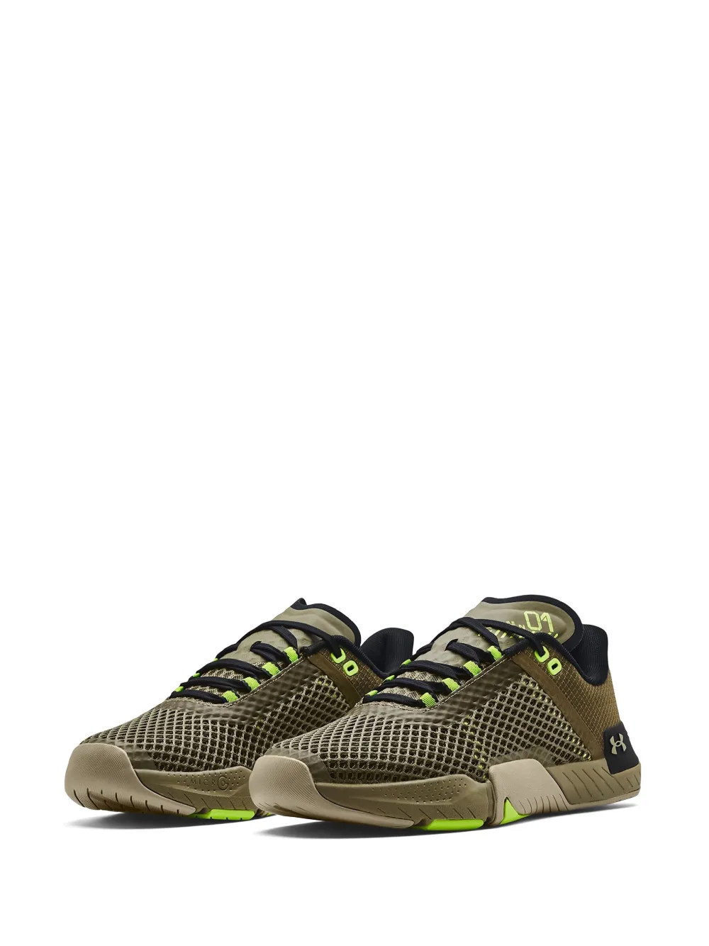Under Armour TriBase Reign 4 "Tent Black Khaki" sneakers Groen