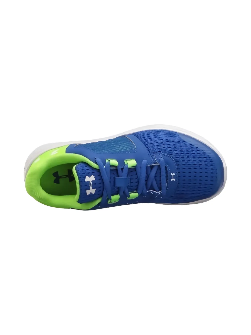Under Armour Kids Micro G Fuel RN "Ultra Blue Hyper Green" sneakers